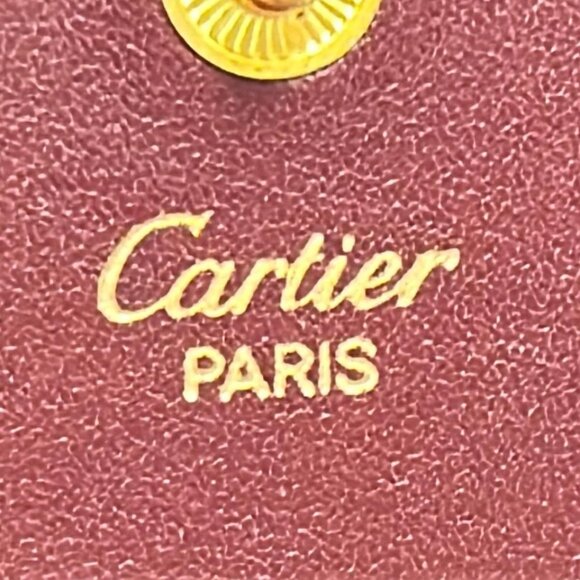 Cartier Must Line - Bordeaux Gold Leather Hardware Coin Case 124-081225 - Picture 6 of 6